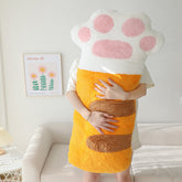 Cute Plush Cat Paw Long Throw Pillow Gifts